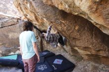 Bouldering in Hueco Tanks on 02/02/2019 with Blue Lizard Climbing and Yoga

Filename: SRM_20190202_1321190.jpg
Aperture: f/4.5
Shutter Speed: 1/200
Body: Canon EOS-1D Mark II
Lens: Canon EF 16-35mm f/2.8 L