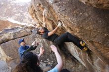 Bouldering in Hueco Tanks on 02/02/2019 with Blue Lizard Climbing and Yoga

Filename: SRM_20190202_1322050.jpg
Aperture: f/5.0
Shutter Speed: 1/200
Body: Canon EOS-1D Mark II
Lens: Canon EF 16-35mm f/2.8 L