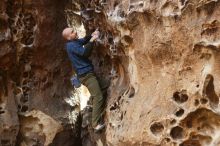 Bouldering in Hueco Tanks on 02/02/2019 with Blue Lizard Climbing and Yoga

Filename: SRM_20190202_1453540.jpg
Aperture: f/2.8
Shutter Speed: 1/160
Body: Canon EOS-1D Mark II
Lens: Canon EF 50mm f/1.8 II