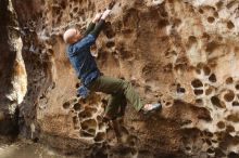 Bouldering in Hueco Tanks on 02/02/2019 with Blue Lizard Climbing and Yoga

Filename: SRM_20190202_1454420.jpg
Aperture: f/3.2
Shutter Speed: 1/160
Body: Canon EOS-1D Mark II
Lens: Canon EF 50mm f/1.8 II