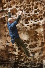 Bouldering in Hueco Tanks on 02/02/2019 with Blue Lizard Climbing and Yoga

Filename: SRM_20190202_1455060.jpg
Aperture: f/3.2
Shutter Speed: 1/200
Body: Canon EOS-1D Mark II
Lens: Canon EF 50mm f/1.8 II