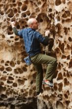 Bouldering in Hueco Tanks on 02/02/2019 with Blue Lizard Climbing and Yoga

Filename: SRM_20190202_1455300.jpg
Aperture: f/3.2
Shutter Speed: 1/200
Body: Canon EOS-1D Mark II
Lens: Canon EF 50mm f/1.8 II