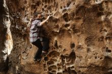 Bouldering in Hueco Tanks on 02/02/2019 with Blue Lizard Climbing and Yoga

Filename: SRM_20190202_1459500.jpg
Aperture: f/3.5
Shutter Speed: 1/125
Body: Canon EOS-1D Mark II
Lens: Canon EF 50mm f/1.8 II