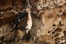 Bouldering in Hueco Tanks on 02/02/2019 with Blue Lizard Climbing and Yoga

Filename: SRM_20190202_1502340.jpg
Aperture: f/3.5
Shutter Speed: 1/125
Body: Canon EOS-1D Mark II
Lens: Canon EF 50mm f/1.8 II