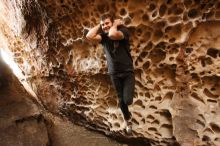 Bouldering in Hueco Tanks on 02/02/2019 with Blue Lizard Climbing and Yoga

Filename: SRM_20190202_1522390.jpg
Aperture: f/5.6
Shutter Speed: 1/30
Body: Canon EOS-1D Mark II
Lens: Canon EF 16-35mm f/2.8 L