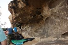 Bouldering in Hueco Tanks on 02/02/2019 with Blue Lizard Climbing and Yoga

Filename: SRM_20190202_1641440.jpg
Aperture: f/5.6
Shutter Speed: 1/200
Body: Canon EOS-1D Mark II
Lens: Canon EF 16-35mm f/2.8 L