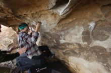 Bouldering in Hueco Tanks on 02/02/2019 with Blue Lizard Climbing and Yoga

Filename: SRM_20190202_1647290.jpg
Aperture: f/5.6
Shutter Speed: 1/200
Body: Canon EOS-1D Mark II
Lens: Canon EF 16-35mm f/2.8 L