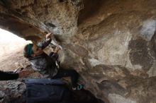 Bouldering in Hueco Tanks on 02/02/2019 with Blue Lizard Climbing and Yoga

Filename: SRM_20190202_1650410.jpg
Aperture: f/5.6
Shutter Speed: 1/250
Body: Canon EOS-1D Mark II
Lens: Canon EF 16-35mm f/2.8 L