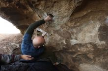 Bouldering in Hueco Tanks on 02/02/2019 with Blue Lizard Climbing and Yoga

Filename: SRM_20190202_1654230.jpg
Aperture: f/5.6
Shutter Speed: 1/250
Body: Canon EOS-1D Mark II
Lens: Canon EF 16-35mm f/2.8 L