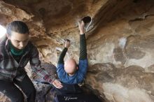 Bouldering in Hueco Tanks on 02/02/2019 with Blue Lizard Climbing and Yoga

Filename: SRM_20190202_1654290.jpg
Aperture: f/5.6
Shutter Speed: 1/125
Body: Canon EOS-1D Mark II
Lens: Canon EF 16-35mm f/2.8 L