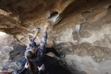 Bouldering in Hueco Tanks on 02/02/2019 with Blue Lizard Climbing and Yoga

Filename: SRM_20190202_1707040.jpg
Aperture: f/5.6
Shutter Speed: 1/160
Body: Canon EOS-1D Mark II
Lens: Canon EF 16-35mm f/2.8 L