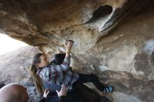 Bouldering in Hueco Tanks on 02/02/2019 with Blue Lizard Climbing and Yoga

Filename: SRM_20190202_1716130.jpg
Aperture: f/4.0
Shutter Speed: 1/320
Body: Canon EOS-1D Mark II
Lens: Canon EF 16-35mm f/2.8 L