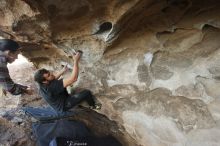 Bouldering in Hueco Tanks on 02/02/2019 with Blue Lizard Climbing and Yoga

Filename: SRM_20190202_1747040.jpg
Aperture: f/4.0
Shutter Speed: 1/200
Body: Canon EOS-1D Mark II
Lens: Canon EF 16-35mm f/2.8 L