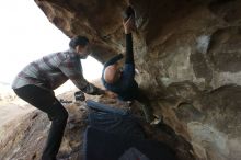 Bouldering in Hueco Tanks on 02/02/2019 with Blue Lizard Climbing and Yoga

Filename: SRM_20190202_1753190.jpg
Aperture: f/4.0
Shutter Speed: 1/400
Body: Canon EOS-1D Mark II
Lens: Canon EF 16-35mm f/2.8 L