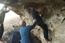 Bouldering in Hueco Tanks on 02/02/2019 with Blue Lizard Climbing and Yoga

Filename: SRM_20190202_1759420.jpg
Aperture: f/2.8
Shutter Speed: 1/400
Body: Canon EOS-1D Mark II
Lens: Canon EF 50mm f/1.8 II