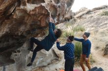 Bouldering in Hueco Tanks on 02/09/2019 with Blue Lizard Climbing and Yoga

Filename: SRM_20190209_0959430.jpg
Aperture: f/5.6
Shutter Speed: 1/400
Body: Canon EOS-1D Mark II
Lens: Canon EF 50mm f/1.8 II