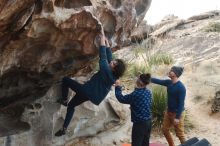 Bouldering in Hueco Tanks on 02/09/2019 with Blue Lizard Climbing and Yoga

Filename: SRM_20190209_0959430.jpg
Aperture: f/5.6
Shutter Speed: 1/400
Body: Canon EOS-1D Mark II
Lens: Canon EF 50mm f/1.8 II