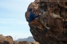 Bouldering in Hueco Tanks on 02/09/2019 with Blue Lizard Climbing and Yoga

Filename: SRM_20190209_1003410.jpg
Aperture: f/3.5
Shutter Speed: 1/1600
Body: Canon EOS-1D Mark II
Lens: Canon EF 50mm f/1.8 II