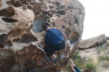 Bouldering in Hueco Tanks on 02/09/2019 with Blue Lizard Climbing and Yoga

Filename: SRM_20190209_1010490.jpg
Aperture: f/3.5
Shutter Speed: 1/500
Body: Canon EOS-1D Mark II
Lens: Canon EF 50mm f/1.8 II