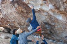 Bouldering in Hueco Tanks on 02/09/2019 with Blue Lizard Climbing and Yoga

Filename: SRM_20190209_1028590.jpg
Aperture: f/2.8
Shutter Speed: 1/400
Body: Canon EOS-1D Mark II
Lens: Canon EF 50mm f/1.8 II