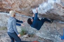 Bouldering in Hueco Tanks on 02/09/2019 with Blue Lizard Climbing and Yoga

Filename: SRM_20190209_1031490.jpg
Aperture: f/2.8
Shutter Speed: 1/320
Body: Canon EOS-1D Mark II
Lens: Canon EF 50mm f/1.8 II
