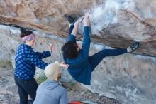 Bouldering in Hueco Tanks on 02/09/2019 with Blue Lizard Climbing and Yoga

Filename: SRM_20190209_1032170.jpg
Aperture: f/2.8
Shutter Speed: 1/320
Body: Canon EOS-1D Mark II
Lens: Canon EF 50mm f/1.8 II
