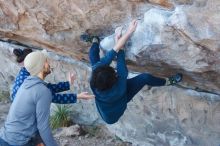 Bouldering in Hueco Tanks on 02/09/2019 with Blue Lizard Climbing and Yoga

Filename: SRM_20190209_1032370.jpg
Aperture: f/2.8
Shutter Speed: 1/250
Body: Canon EOS-1D Mark II
Lens: Canon EF 50mm f/1.8 II