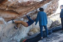 Bouldering in Hueco Tanks on 02/09/2019 with Blue Lizard Climbing and Yoga

Filename: SRM_20190209_1039510.jpg
Aperture: f/3.2
Shutter Speed: 1/400
Body: Canon EOS-1D Mark II
Lens: Canon EF 50mm f/1.8 II