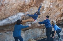 Bouldering in Hueco Tanks on 02/09/2019 with Blue Lizard Climbing and Yoga

Filename: SRM_20190209_1040310.jpg
Aperture: f/3.2
Shutter Speed: 1/640
Body: Canon EOS-1D Mark II
Lens: Canon EF 50mm f/1.8 II