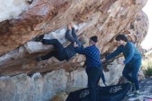 Bouldering in Hueco Tanks on 02/09/2019 with Blue Lizard Climbing and Yoga

Filename: SRM_20190209_1046470.jpg
Aperture: f/4.0
Shutter Speed: 1/320
Body: Canon EOS-1D Mark II
Lens: Canon EF 50mm f/1.8 II