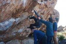 Bouldering in Hueco Tanks on 02/09/2019 with Blue Lizard Climbing and Yoga

Filename: SRM_20190209_1047040.jpg
Aperture: f/4.0
Shutter Speed: 1/500
Body: Canon EOS-1D Mark II
Lens: Canon EF 50mm f/1.8 II