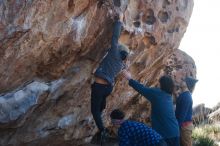 Bouldering in Hueco Tanks on 02/09/2019 with Blue Lizard Climbing and Yoga

Filename: SRM_20190209_1047050.jpg
Aperture: f/4.0
Shutter Speed: 1/640
Body: Canon EOS-1D Mark II
Lens: Canon EF 50mm f/1.8 II