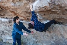 Bouldering in Hueco Tanks on 02/09/2019 with Blue Lizard Climbing and Yoga

Filename: SRM_20190209_1048240.jpg
Aperture: f/4.0
Shutter Speed: 1/200
Body: Canon EOS-1D Mark II
Lens: Canon EF 50mm f/1.8 II