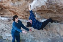 Bouldering in Hueco Tanks on 02/09/2019 with Blue Lizard Climbing and Yoga

Filename: SRM_20190209_1048240.jpg
Aperture: f/4.0
Shutter Speed: 1/200
Body: Canon EOS-1D Mark II
Lens: Canon EF 50mm f/1.8 II