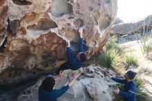 Bouldering in Hueco Tanks on 02/09/2019 with Blue Lizard Climbing and Yoga

Filename: SRM_20190209_1103560.jpg
Aperture: f/4.0
Shutter Speed: 1/500
Body: Canon EOS-1D Mark II
Lens: Canon EF 50mm f/1.8 II