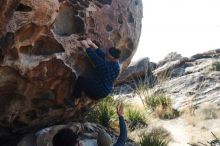 Bouldering in Hueco Tanks on 02/09/2019 with Blue Lizard Climbing and Yoga

Filename: SRM_20190209_1111300.jpg
Aperture: f/4.0
Shutter Speed: 1/1250
Body: Canon EOS-1D Mark II
Lens: Canon EF 50mm f/1.8 II