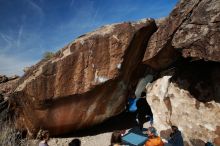 Bouldering in Hueco Tanks on 02/09/2019 with Blue Lizard Climbing and Yoga

Filename: SRM_20190209_1201180.jpg
Aperture: f/5.6
Shutter Speed: 1/250
Body: Canon EOS-1D Mark II
Lens: Canon EF 16-35mm f/2.8 L