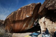 Bouldering in Hueco Tanks on 02/09/2019 with Blue Lizard Climbing and Yoga

Filename: SRM_20190209_1203160.jpg
Aperture: f/5.6
Shutter Speed: 1/250
Body: Canon EOS-1D Mark II
Lens: Canon EF 16-35mm f/2.8 L