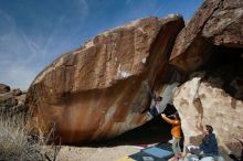 Bouldering in Hueco Tanks on 02/09/2019 with Blue Lizard Climbing and Yoga

Filename: SRM_20190209_1203250.jpg
Aperture: f/5.6
Shutter Speed: 1/250
Body: Canon EOS-1D Mark II
Lens: Canon EF 16-35mm f/2.8 L