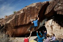 Bouldering in Hueco Tanks on 02/09/2019 with Blue Lizard Climbing and Yoga

Filename: SRM_20190209_1212530.jpg
Aperture: f/5.6
Shutter Speed: 1/250
Body: Canon EOS-1D Mark II
Lens: Canon EF 16-35mm f/2.8 L