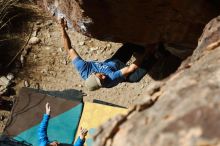Bouldering in Hueco Tanks on 02/09/2019 with Blue Lizard Climbing and Yoga

Filename: SRM_20190209_1239470.jpg
Aperture: f/4.0
Shutter Speed: 1/2000
Body: Canon EOS-1D Mark II
Lens: Canon EF 50mm f/1.8 II