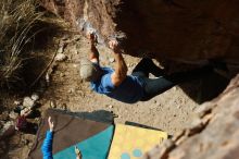 Bouldering in Hueco Tanks on 02/09/2019 with Blue Lizard Climbing and Yoga

Filename: SRM_20190209_1239530.jpg
Aperture: f/4.0
Shutter Speed: 1/1250
Body: Canon EOS-1D Mark II
Lens: Canon EF 50mm f/1.8 II