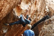 Bouldering in Hueco Tanks on 02/09/2019 with Blue Lizard Climbing and Yoga

Filename: SRM_20190209_1459380.jpg
Aperture: f/4.0
Shutter Speed: 1/640
Body: Canon EOS-1D Mark II
Lens: Canon EF 50mm f/1.8 II