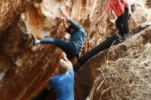 Bouldering in Hueco Tanks on 02/09/2019 with Blue Lizard Climbing and Yoga

Filename: SRM_20190209_1459580.jpg
Aperture: f/4.0
Shutter Speed: 1/800
Body: Canon EOS-1D Mark II
Lens: Canon EF 50mm f/1.8 II