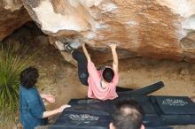 Bouldering in Hueco Tanks on 02/09/2019 with Blue Lizard Climbing and Yoga

Filename: SRM_20190209_1515260.jpg
Aperture: f/4.0
Shutter Speed: 1/400
Body: Canon EOS-1D Mark II
Lens: Canon EF 50mm f/1.8 II