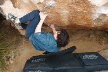 Bouldering in Hueco Tanks on 02/09/2019 with Blue Lizard Climbing and Yoga

Filename: SRM_20190209_1516340.jpg
Aperture: f/4.0
Shutter Speed: 1/320
Body: Canon EOS-1D Mark II
Lens: Canon EF 50mm f/1.8 II