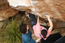 Bouldering in Hueco Tanks on 02/09/2019 with Blue Lizard Climbing and Yoga

Filename: SRM_20190209_1520290.jpg
Aperture: f/4.0
Shutter Speed: 1/320
Body: Canon EOS-1D Mark II
Lens: Canon EF 50mm f/1.8 II