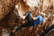 Bouldering in Hueco Tanks on 02/09/2019 with Blue Lizard Climbing and Yoga

Filename: SRM_20190209_1523330.jpg
Aperture: f/4.0
Shutter Speed: 1/400
Body: Canon EOS-1D Mark II
Lens: Canon EF 50mm f/1.8 II