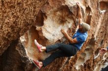 Bouldering in Hueco Tanks on 02/09/2019 with Blue Lizard Climbing and Yoga

Filename: SRM_20190209_1523380.jpg
Aperture: f/4.0
Shutter Speed: 1/500
Body: Canon EOS-1D Mark II
Lens: Canon EF 50mm f/1.8 II