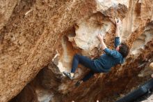 Bouldering in Hueco Tanks on 02/09/2019 with Blue Lizard Climbing and Yoga

Filename: SRM_20190209_1526020.jpg
Aperture: f/4.0
Shutter Speed: 1/400
Body: Canon EOS-1D Mark II
Lens: Canon EF 50mm f/1.8 II